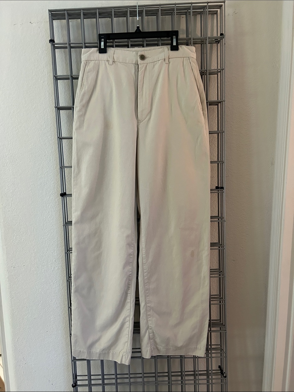 Buck Mason Women’s Cream Straight-Leg Pants. EUC